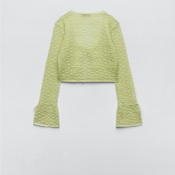 Metallic Thread Crop Knit Cardigan & Knit Bralette - Picture 3 of 9